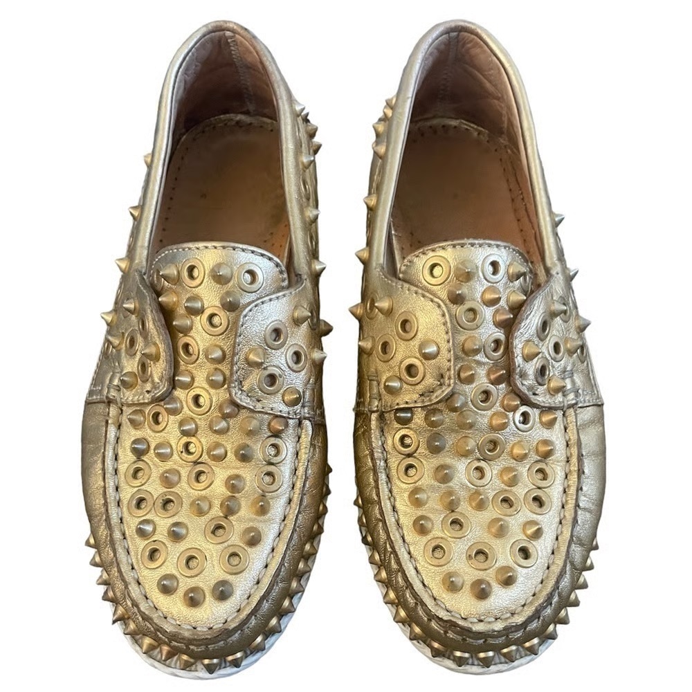 Christian Louboutin Yacht Spikes Woman Flat Nappa Laminata